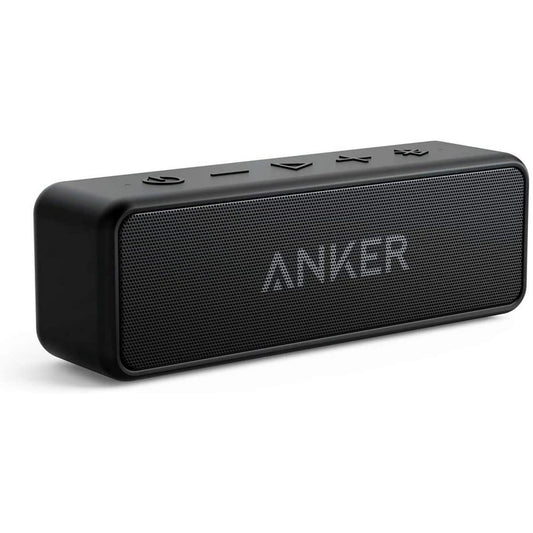 Anker Soundcore 2 Portable Bluetooth Speaker Dual-Driver Wireless Stereo Pairing,Waterproof , 12W ,Black